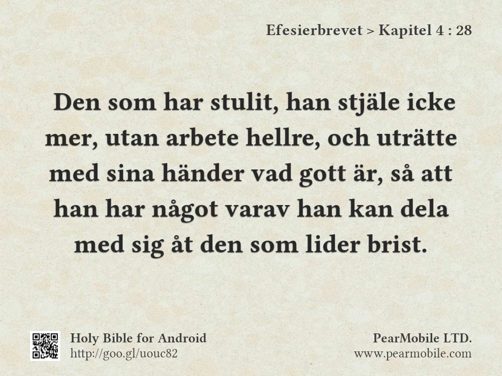 Efesierbrevet, Kapitel 4:28
